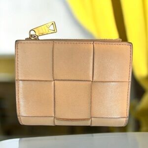 Bottega Veneta Tan Leather Wallet with dust bag